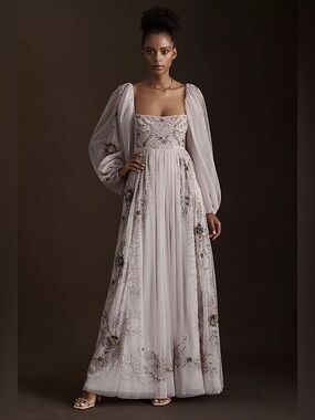 bhldn alissa off the shoulder organza maxi dress BHLDN Alissa Off-The-Shoulder Organza Maxi DressSmall